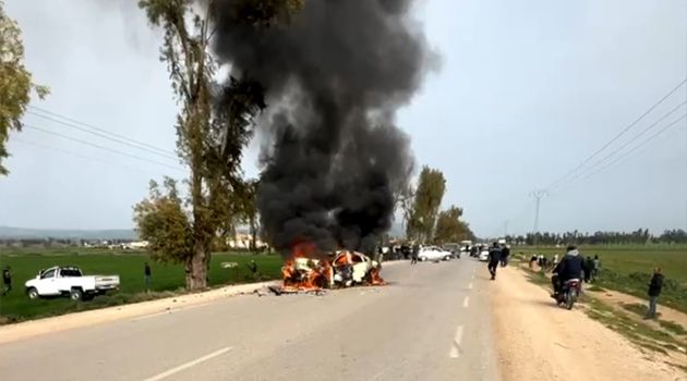 جندوبة.. إصابة 6 أشخاص تم اخراجهم من سيارة قبل احتراقها اثر حادث مرور  