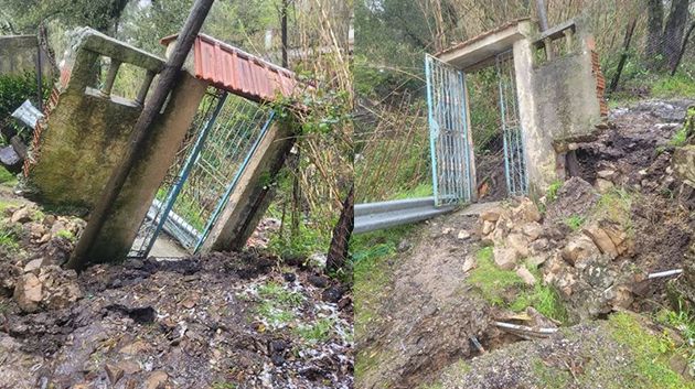 عين دراهم: انزلاق أرضي بمحاذاة الطريق الوطنية عدد 17