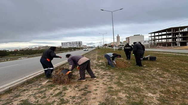 بلدية حمام سوسة: حملة نظافة بالطريق الحزامية بالغرابي (صور)