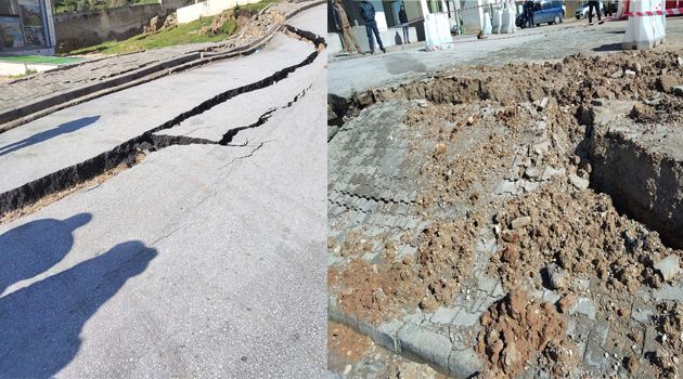 وزير التجهيز يعاين الانزلاقات الأرضية بجندوبة