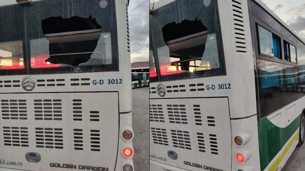 قفصة: تهشيم بلور خلفي لحافلة جديدة