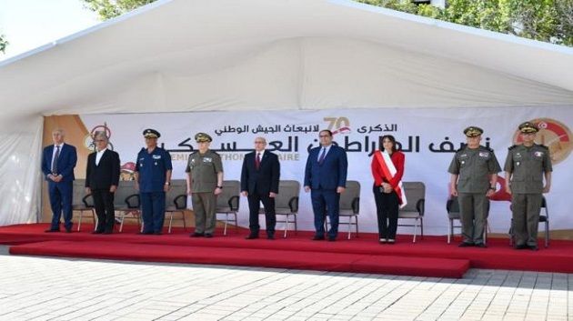 وزير الدّفاع الوطني يُعطي إشارة انطلاق سباق نصف الماراطون العسكري