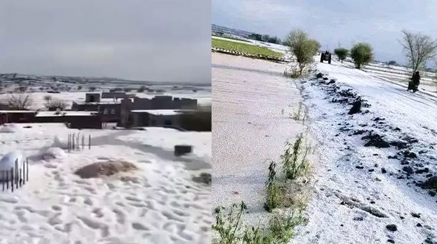 تزامناً مع موجة حرّ شديدة في أوروبا.. عاصفة ثلجية تضرب اليمن