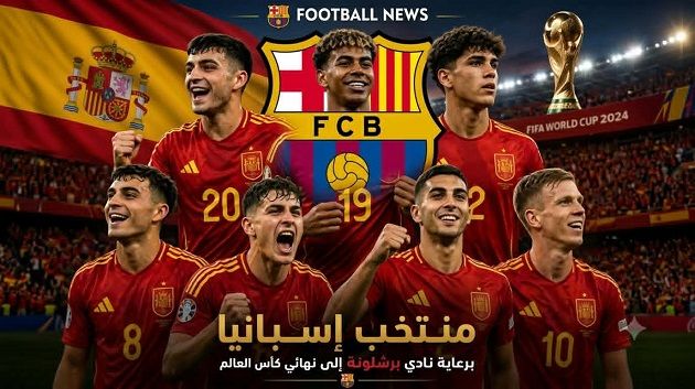 ثمانية لاعبين من برشلونة يمثلون إسبانيا في نهائي المونديال