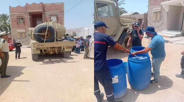 المتلوي.. وحدات أمنية وعسكرية مشتركة تزوّد الاحياء السكنية بالمياه