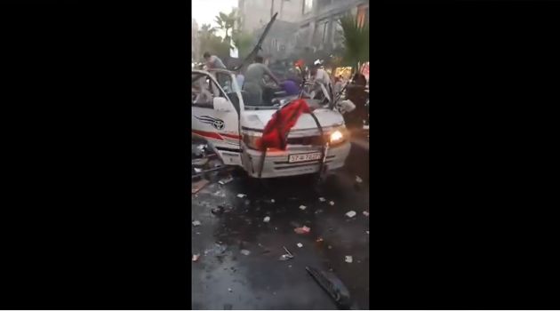 قـ.تلى ومصابون اثر انفجار عبوة ناسفة بحافلة ركاب في ريف دمشق