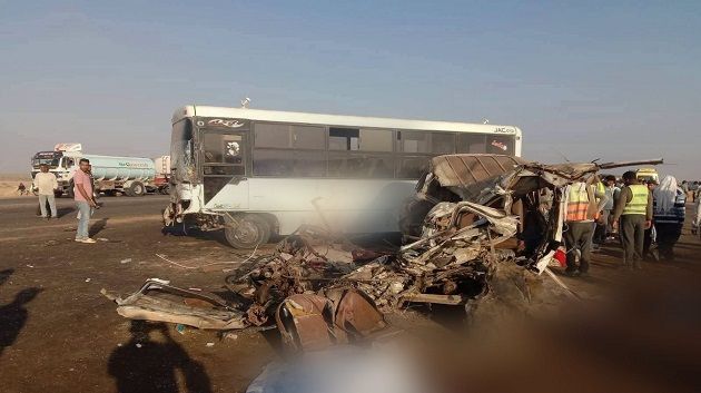 مصر: مصرع 9 أشخاص وإصابة 8 آخرين في حادث مرور