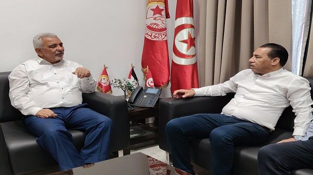 الوضع العام بالبلاد..محور لقاء أمين عام اتحاد الشغل ورئيس رابطة حقوق الإنسان