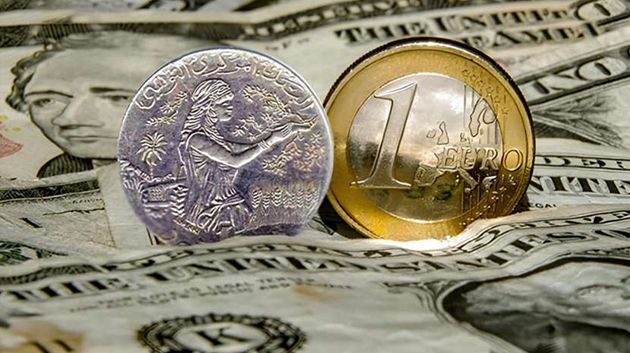 الدّينار التّونسي يستقرّ نسبيّاً أمام الأورو ويتراجع أمام الدّولار 