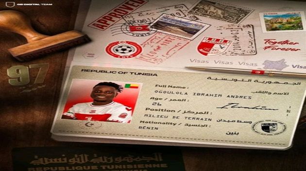 ميركاتو: الأولمبي الباجي يتعاقد مع البنيني إبراهيم أندريس