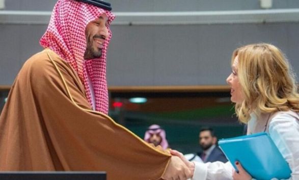 ميلوني وبن سلمان يبحثان أمن الملاحة في مضيق هرمز وباب المندب