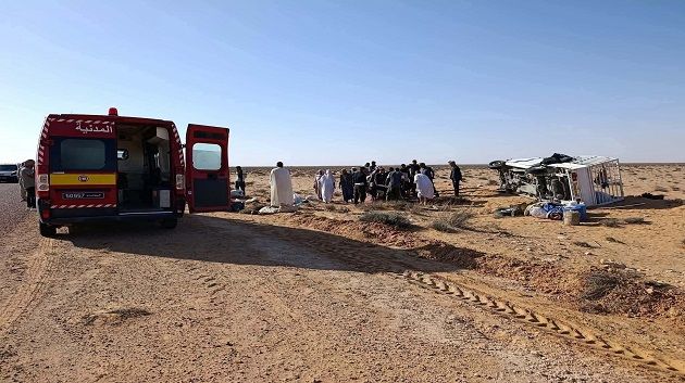 بن قردان: إصابة 7 أشخاص في انقلاب سيارة جزائرية