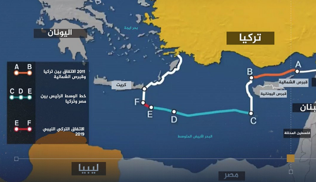  مصر تبلغ تركيا رسالة شديدة اللهجة بشأن اتفاق ليبيا البحري