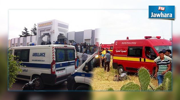 إرسال أكثر من 14 سيارة إسعاف و10 شاحنات إطفاء إلى مكان حادث المرور بالفحص