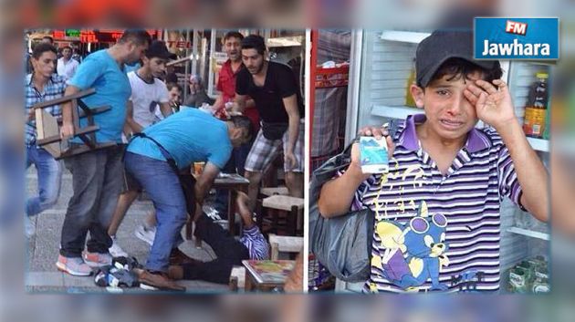 طفل سوري لاجئ يتعرض للضرب المبرح من عمال مطعم أتراك