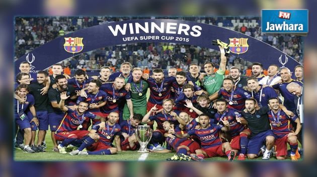 برشلونة يتوج بالسوبر الأوربي