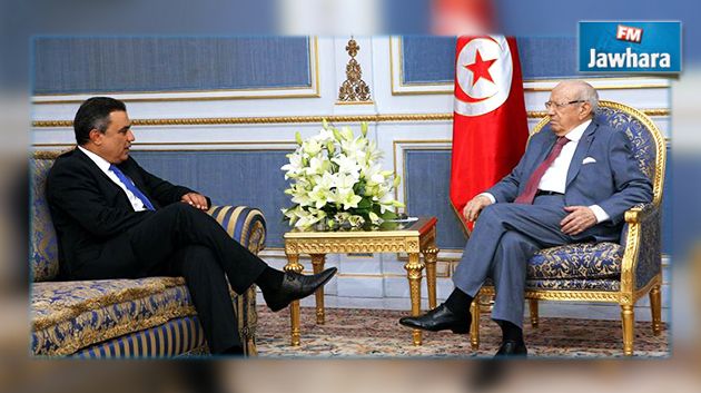 الباجي قائد السبسي يستقبل المهدي جمعة