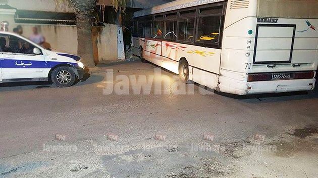 سوسة : اصطدام حافلة بجدار أحد المنازل