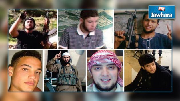 قائمة بأسماء وصور تونسيين قُتلوا في سوريا