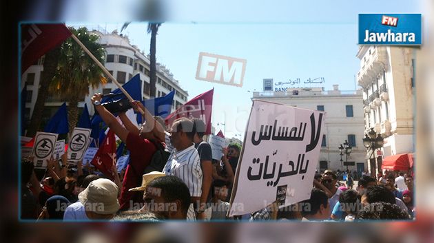 شارع الحبيب بورقيبة يستعد للمسيرة وسط استنفار أمني كبير