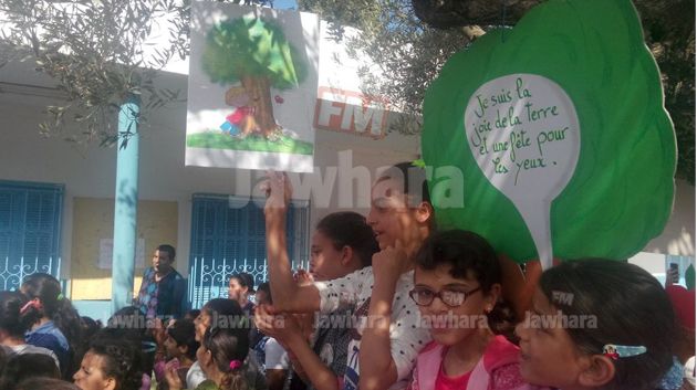 احتفالات عيد الشجرة بالمدرسة الابتدائية بخزامة الشرقية بسوسة