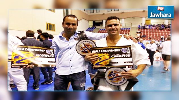 فراس البكوش يحرز بطولتي عالم في الفنون القتالية