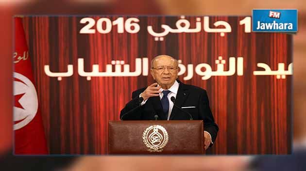 قايد السبسي بمناسبة ذكرى الثورة :