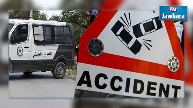 طبرقة : إصابة 7 أعوان من الحرس الوطني في انقلاب سيارة