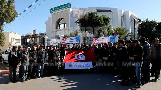 الأمنيون في مدنين ينظمون وقفة احتجاجية
