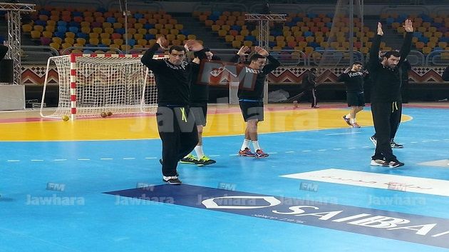 أول حصة تدريبية لمنتخب كرة اليد بالقاهرة
