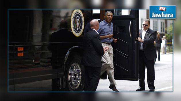 حافلة أوباما المدرّعة مزوّدة بإمدادات إضافية من دمه في حالة تعرّضه لإصابة