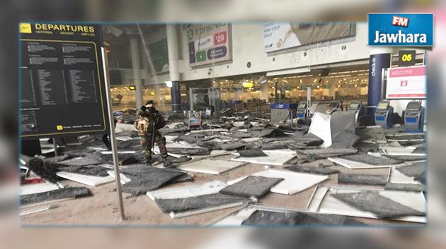 تفجير مطار بروكسيل وقع قرب مكتب أمريكان ايرلاينز