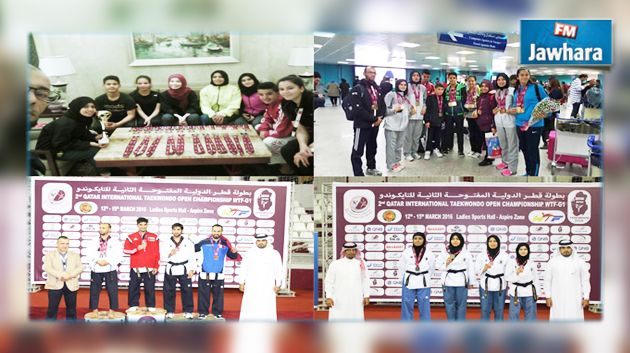 أكاديمية الحزام الأسود بمساكن تحصد 35 ميدالية في بطولة قطر الدولية للتايكواندو 