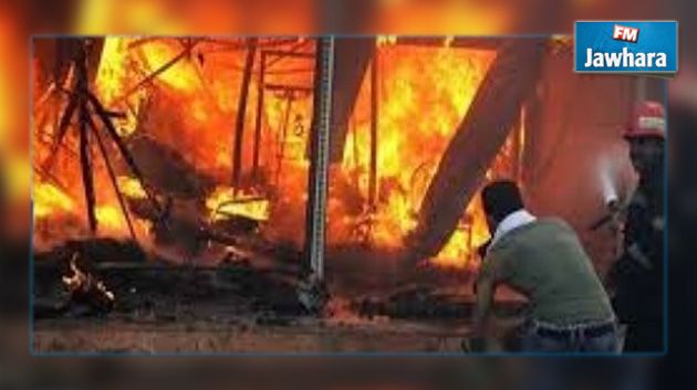 اندلاع حريق بمعمل البلاستيك بسيدي الهاني