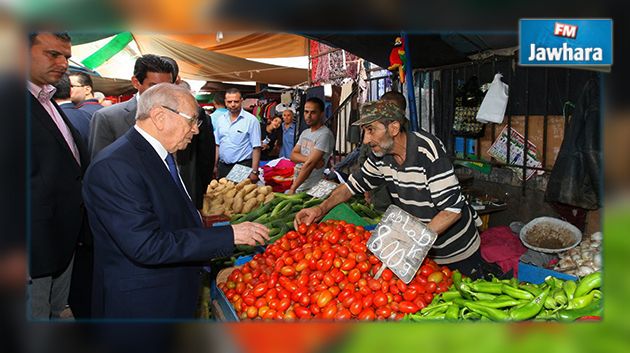 رئيس الجمهورية في زيارة إلى سوق باب الفلّة