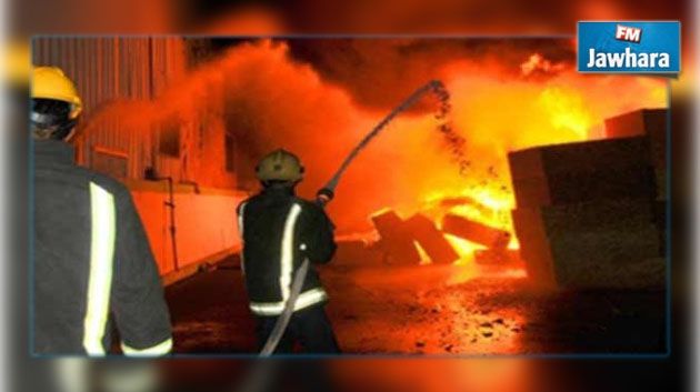 اندلاع حريق بمستودع أحد المصانع في زغوان