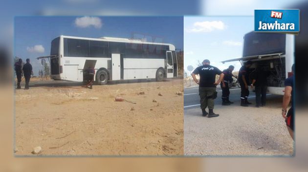 في طريقها إلى قابس : عطب و حريق بحافلة نجم المتلوي
