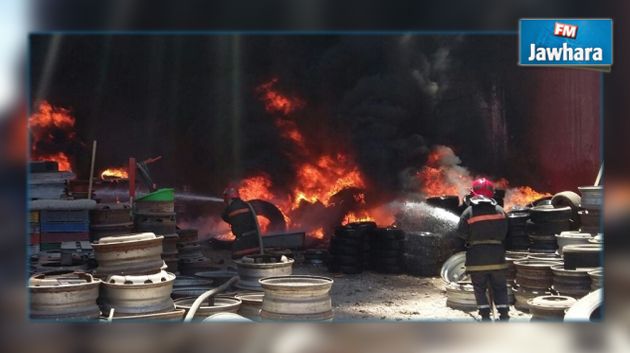 بن عروس : حريق بمخزن مصنع لمصافي محركات السيارات