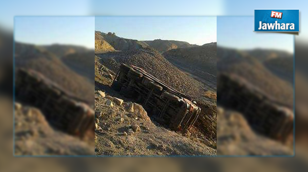 انقلاب شاحنة محملة بالفسفاط في قفصة