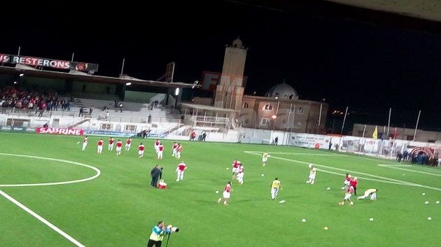 أجواء ملعب عمر حمادي قبل إنطلاق مباراة ليبيا و تونس