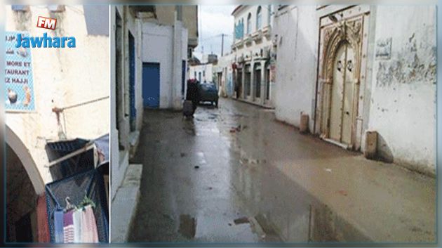 انهيار مدخل منزل وسط المدينة العتيقة بمعتمدية منزل جميل