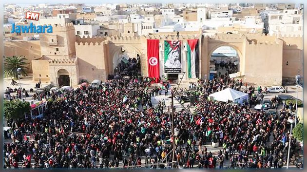 مسيرة حاشدة في صفاقس تنديدا باغتيال الشهيد محمد الزواري