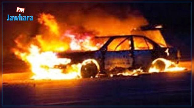جمّال : مجهولون يضرمون النار في سيارة عون أمن