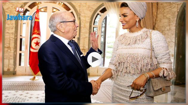 رئيس الجمهورية يستقبل الشيخة موزا