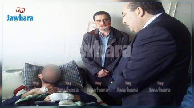 كاتب الدولة لدى وزير النقل يزور المصابين في حادث الحافلة بالمهدية