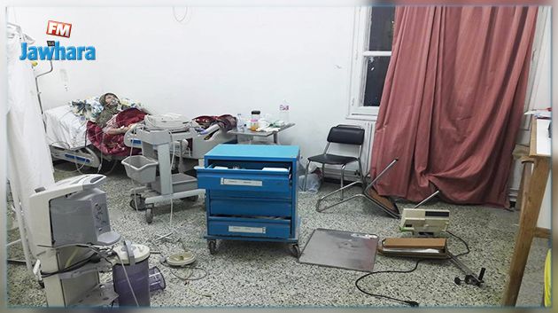 صورة اليوم : تخريب مستشفى بحضور مريضة بصدد العلاج!