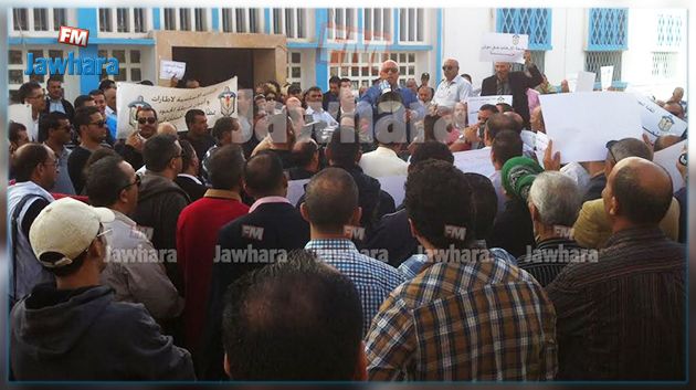 سوسة : الأمنيون يحتجون على نقلة زميلهم