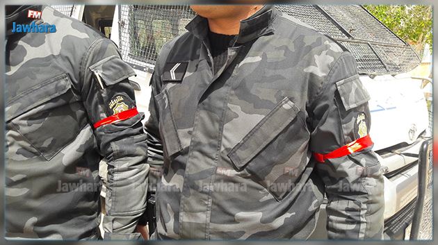 تطاوين : أعوان الأمن يحملون شارات حمراء 