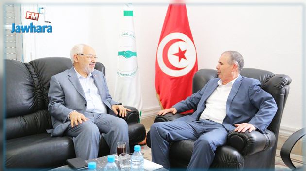 نور الدين الطبوبي يلتقي راشد الغنوشي