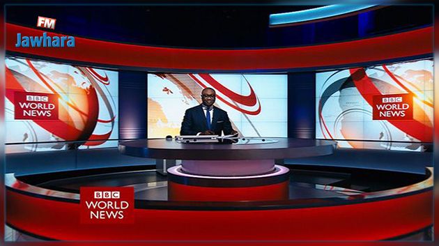 اخلاء أستوديو قناة البي بي سي البريطانية أثناء بث مباشر